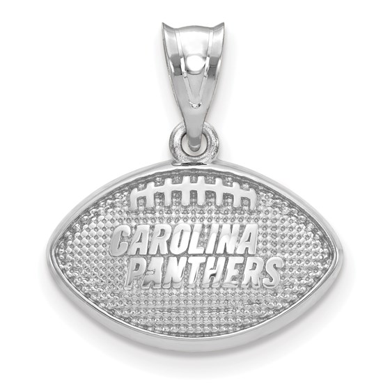 Sterling Silver Carolina Panthers Football with Logo Pendant Sterling Silver Carolina Panthers Football with Logo Pendant